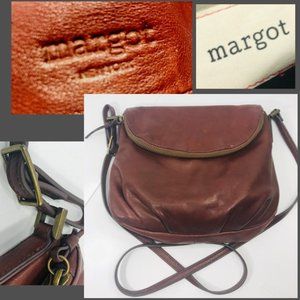 50% OFF  Vintage Margot New York flip top leather shoulder bag